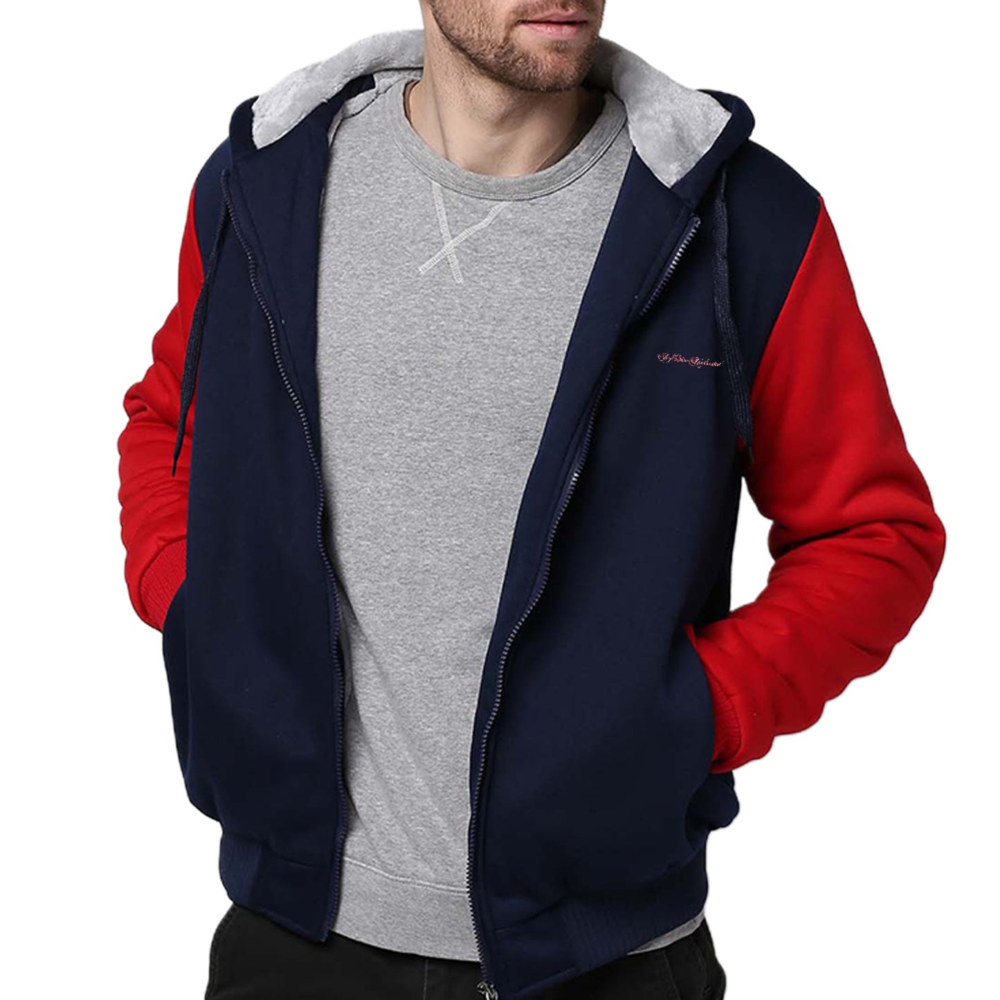 Ivyvine Unlimited Plush Insulated Jacket BLUE-GREY/RED