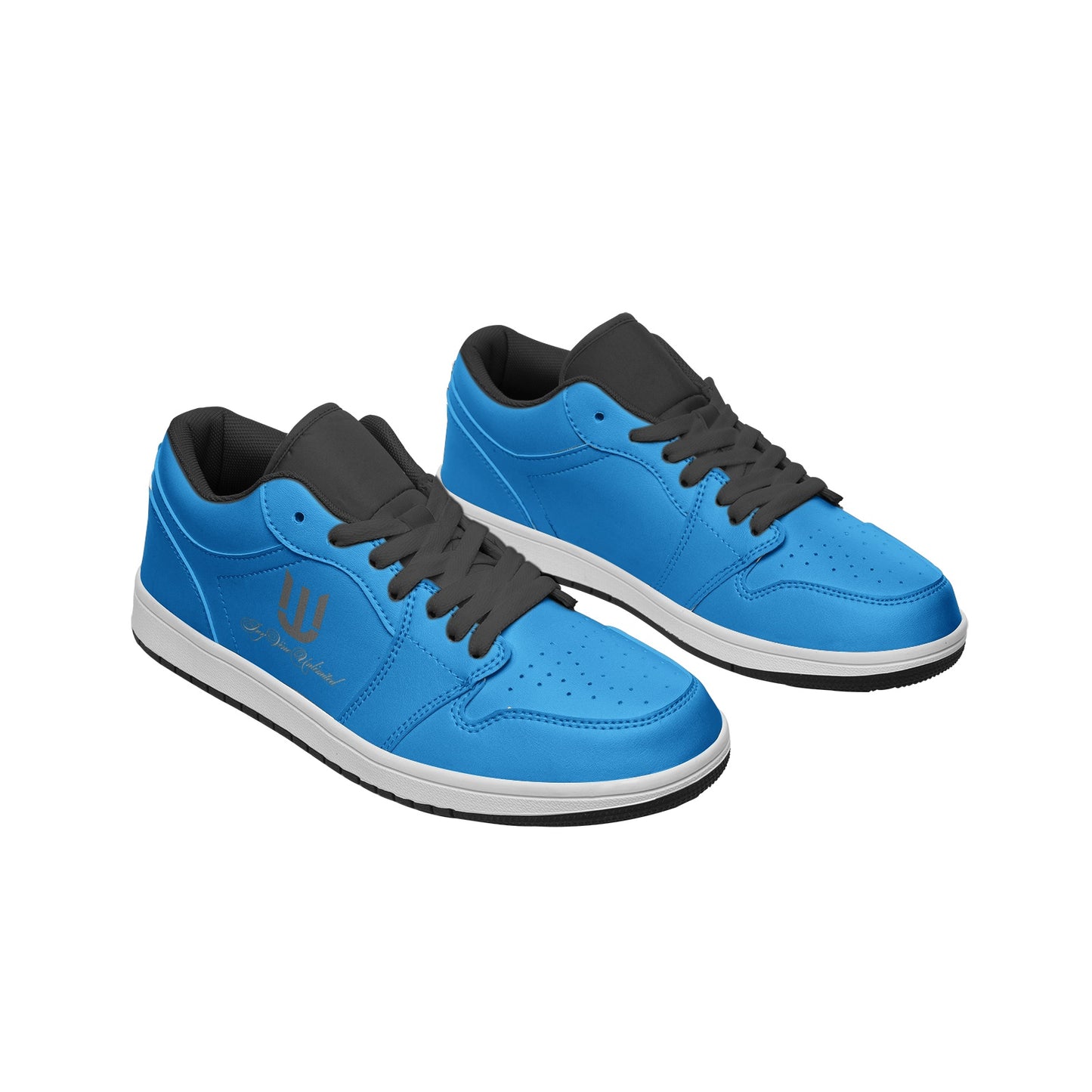 Ivyvine Unlimited Unisex Low Top Leather Sneakers Turquoise