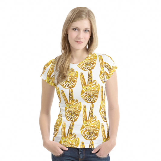 Peace & Love Gold Women's T-shirt