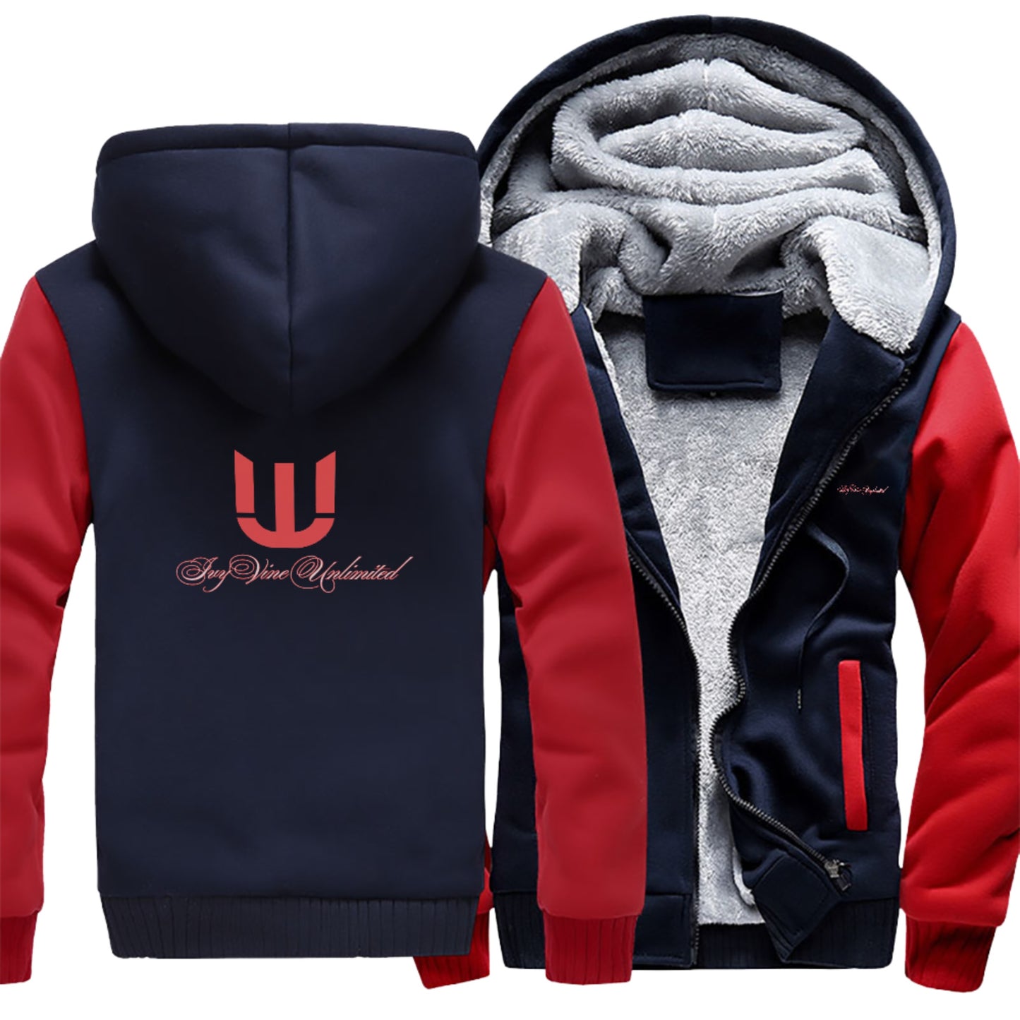 Ivyvine Unlimited Plush Insulated Jacket BLUE-GREY/RED