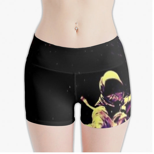 Space-time Portrait Printed Yoga Pants Women Running Fitness Sports Shorts